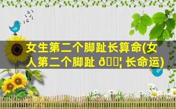 女生第二个脚趾长算命(女人第二个脚趾 🐦 长命运)